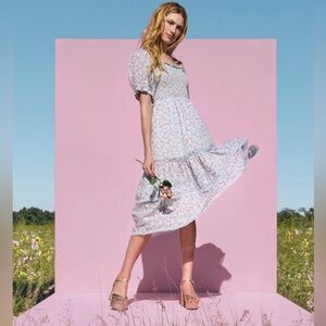 Loveshackfancy x Target smocked dress in blue floral size xxs